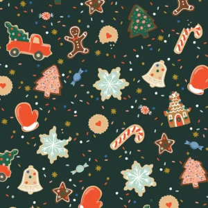Tissu Holidays classics Rifle and co pain d'épice