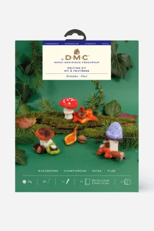 Kit laine feutrée champignons