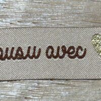 Etiquette moka Cousu avec