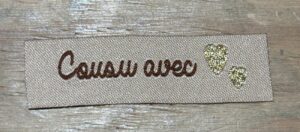 Etiquette moka Cousu avec