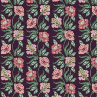 Tissu Dahlia fleurs fond bordeaux Rifle Paper Co