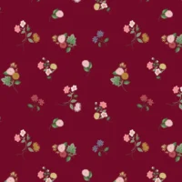 Tissu Dahlia bordeaux Rifle Paper Co