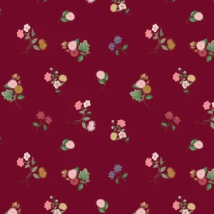 Tissu Dahlia bordeaux Rifle Paper Co