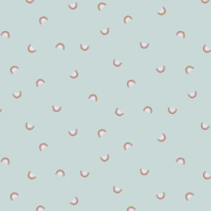 Tissu Always look for rainbows bleu clair- Cotton and Steel