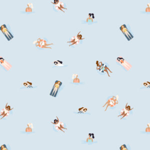 Tissu Drift away- Cotton and Steel